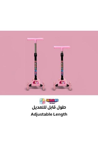 ALBADER Scooter , 3 Wheel Scooter with & Handle & Extra-Wide LED Skate Scooter, Lightweight Scooter