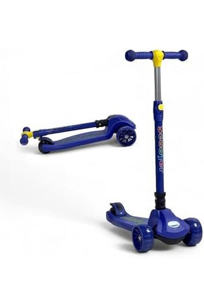 ALBADER Kick Scooter, PVC Folding Kickboard Scooter, Step-Powered Scooter, Upgraded Handlebars