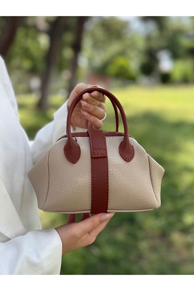 DEV 3 ADAM Nçs Mink Tan Mini Women's Hand and Shoulder Bag - the Minimal of Elegance (Width: 18~Length: 13)