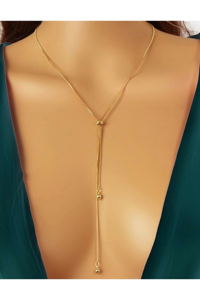 monalisatoka Kadın Gold Asansörlü Y Kolye