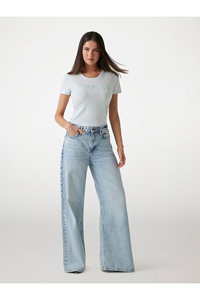 Guess Cn Ss Logo Women's Slim Fit T-Shirt