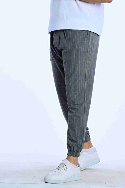 eg38 Marco Leg Elastic Striped Jogger Gray