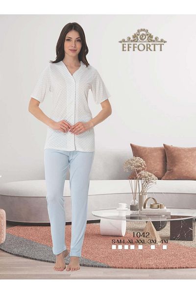 Effortt Set de pijamale de maternitate pentru gravidă Set de maternitate elegant cu buline