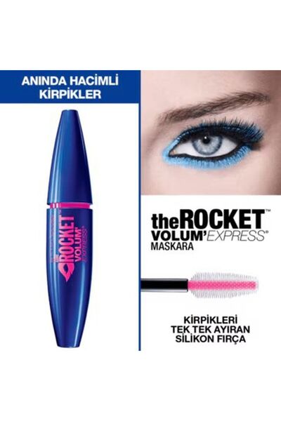 Maybelline New York Volum' Express Rocket Maskara Ekstra Siyah