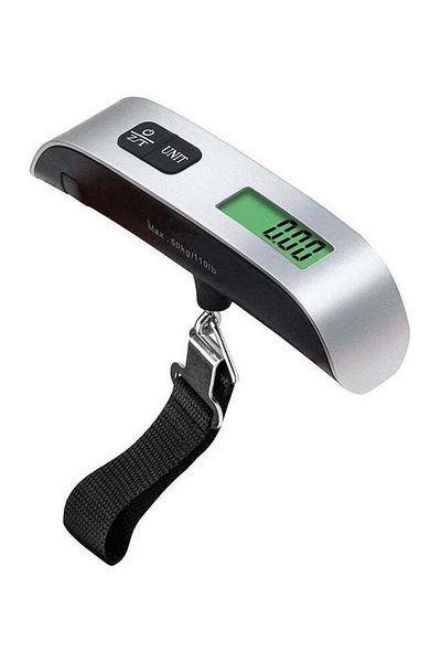 Generic LCD Display Portable Digital Luggage Weighing Scale Black/Silver