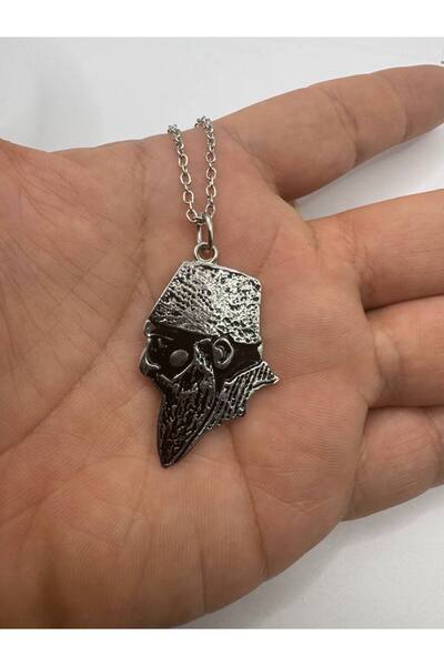 Yuchicly 2. Abdülhamid Han Silver Color Women's and Men's Necklace with Portr...