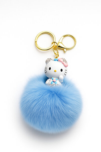 MakeWell Breloc cu clemă cu pene cu design Kuromi Cinnammaroll și Hello Kity