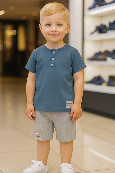 krm kerem bebe New Season Plain Stylish Model Boy's Summer Suit
