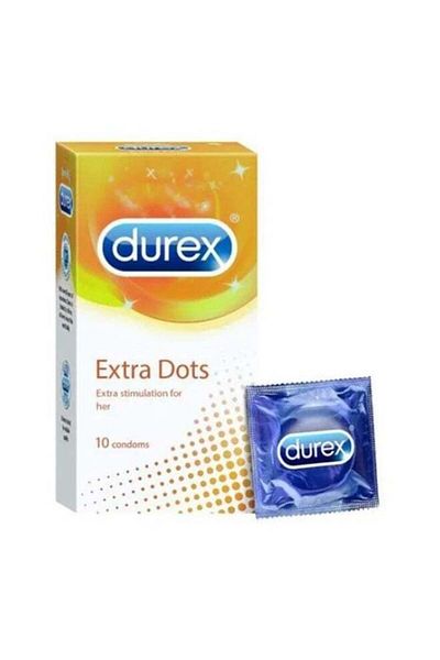 Durex 10 Piece Extra Dots Condoms