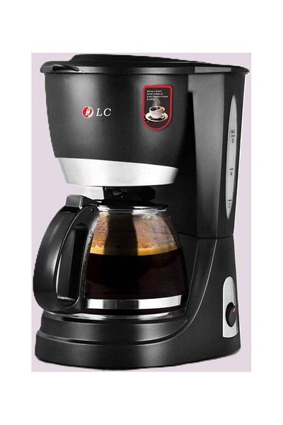 LC Coffee Maker with Liquid Filter, 1.25L Capacity, 830W, Black
