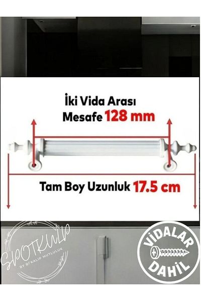 spotkulp 128 mm MÂNER DE MOBILIER MODEL DUCK DIN PLASTIC HARD ALB - MÂNER DE BUCĂTĂRIE, SERTAR, DULAP