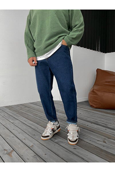 DORAJEANS Ανδρικό τζιν παντελόνι Dora Jeans σε σκούρο μπλε χρώμα, στυλ Boyfriend