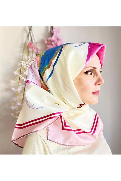 The Message Luxury Series Twill Silk Scarf |   Special Design Gold Patterned Premium Collection