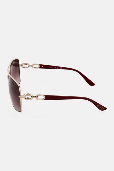 Guess Women GU0015932F63 Square Sunglasses, Red