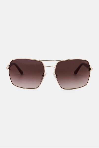Guess Women GU0015932F63 Square Sunglasses, Red