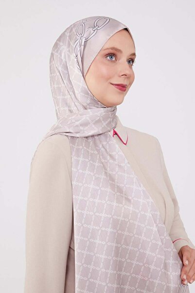 Levidor Powder Square Chain Patterned Brand Shawl
