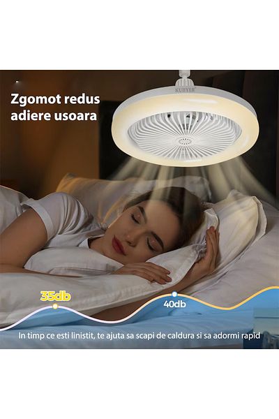 OEM Ceiling fan, LED, 3 speed settings, Remote control, White