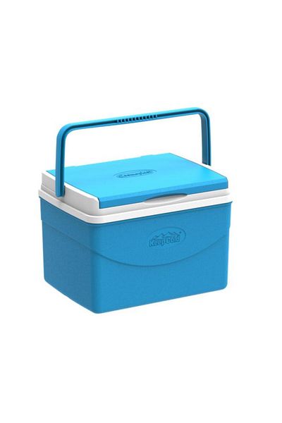 Generic Cosmoplast CFC Free Polymer Keep Cold Picnic Icebox Blue and White 5 Liter