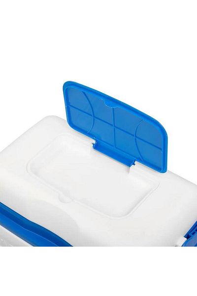 Generic PINNACLE Plastic Insulated Voyager Ice Chest White and Blue 32 Liter TPX-5001