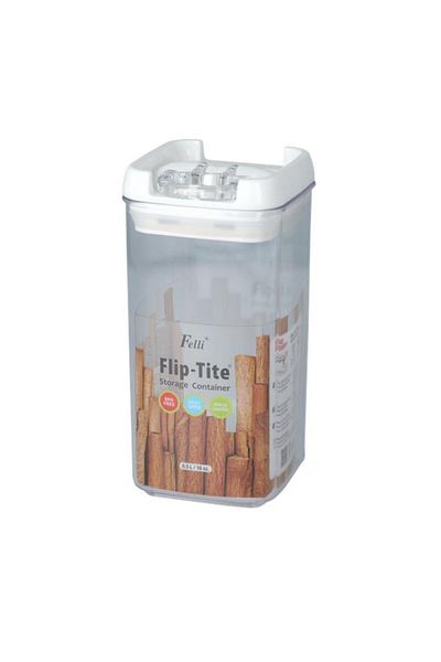 Generic Felli Flip Tite Square Storage Container Clear and White 0.5 Liter