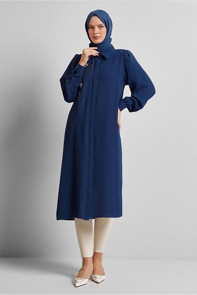Alvina Shirt Collar Tunic Tunic 45372