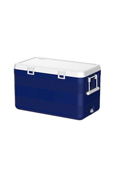 Generic Keep Cold Durable Deluxe Ice Chest with Handle Navy and White 100 Liter