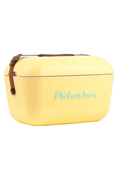 Generic Polarbox Lightweight Durable Cooler Box with Adjustable Leather Strap Yellow and Turquoise 20 Liter
