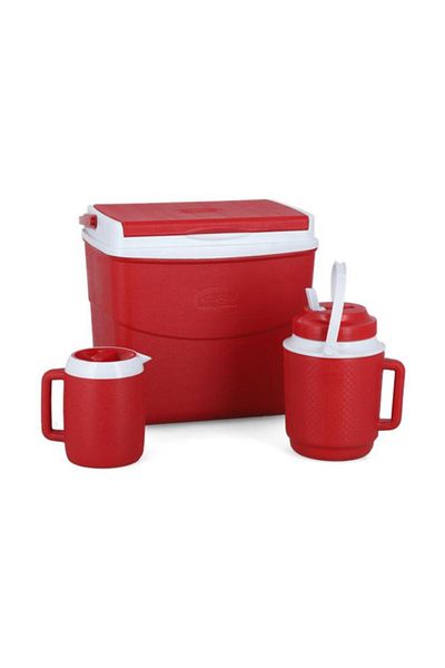 Generic Keep Cold Durable Insulated Thermal Camping Ice Chest Combo Set with Handle Blue
