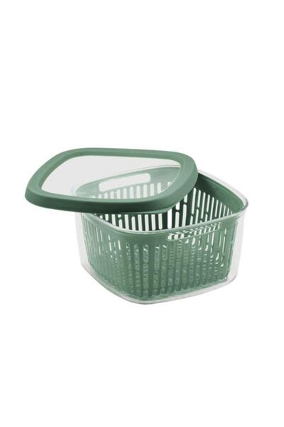 Generic Snips Compact BPA-Free Fruit Aroma Keeper with Air Ventilation Green and Clear 1.5 Liter