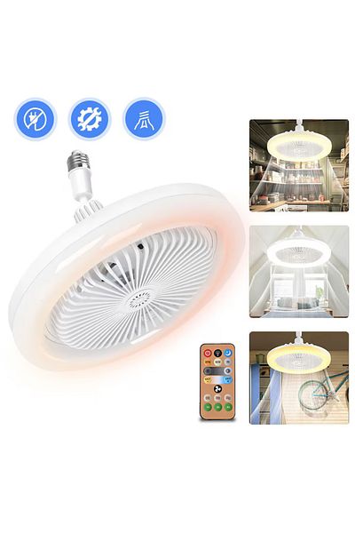 OEM Ceiling fan, LED, 3 speed settings, Remote control, White