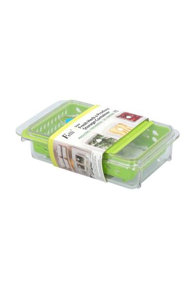 Generic Felli Dew Fresh Herb and Produce Storage Container Green and Clear