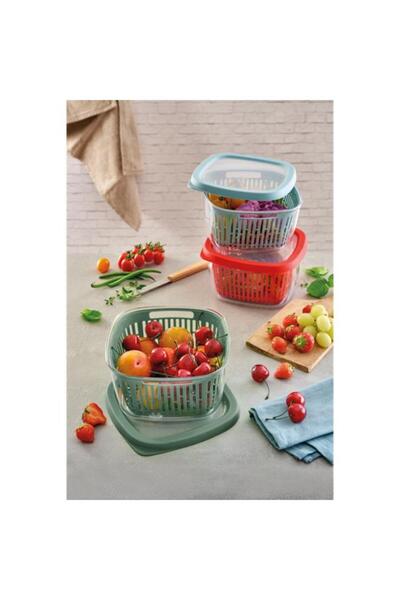 Generic Snips Compact BPA-Free Fruit Aroma Keeper with Air Ventilation Green and Clear 1.5 Liter