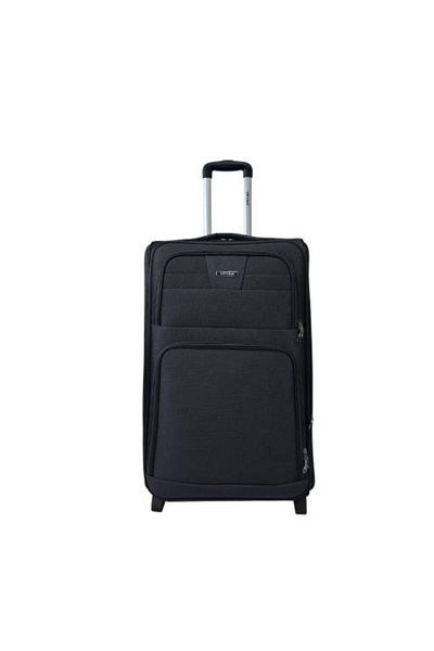 Generic STARGOLD Premium Fabric Trolley Set, 4PCS 2-Wheel Luggage 20/24/28/32", Durable Travel Case, Black