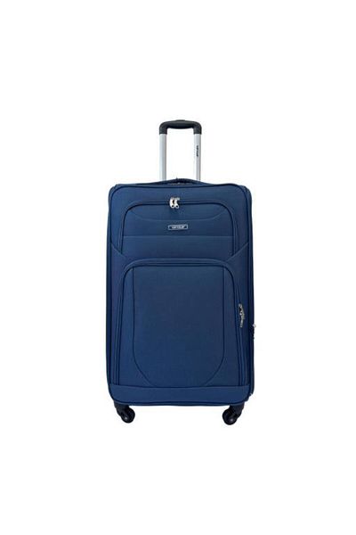 Generic STARGOLD Premium 4-Piece Fabric Trolley Luggage Set, 4 Wheels, Sizes 20/24/28/32", Navy Blue