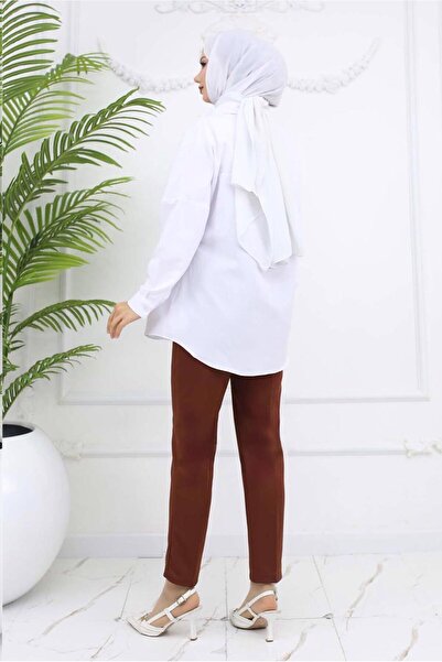 TRENDTESETTÜR Women's Brown Tight Pants t 5403