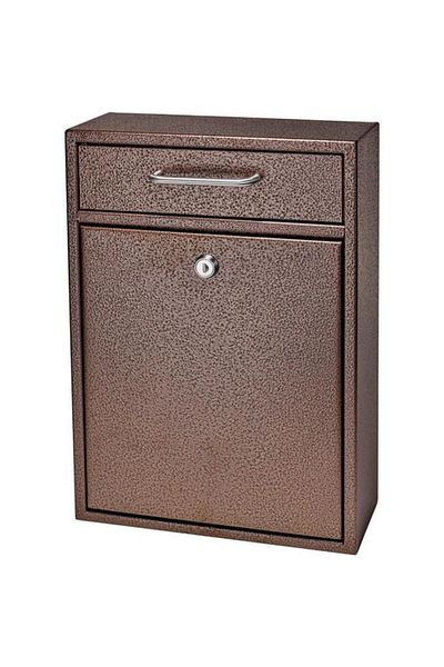 Generic erorex Wall Mount Tamper-Proof Heavy Duty Steel Mail Box with Lock Bronze 7418