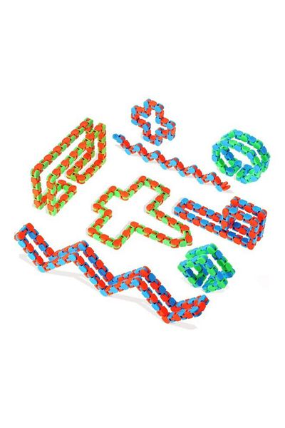 Generic 9-Pieces Wacky Tracks Click and Snap Fidget Toys