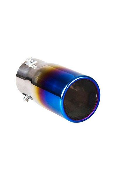 Generic Chrome Car Stainless Steel Chrome Round Exhaust Tail Muffler Tip Pipe
