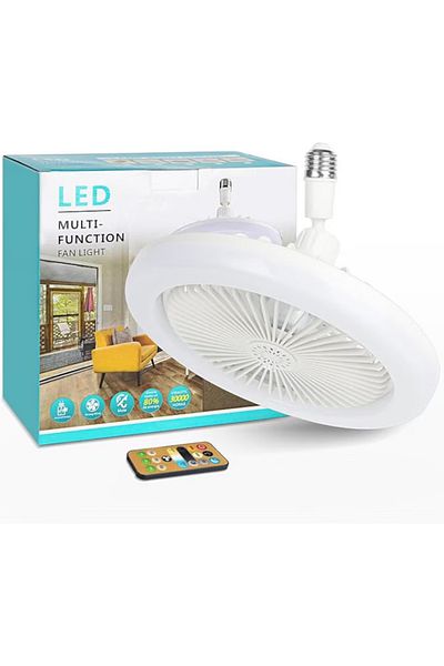 Generic Ceiling fan, with remote control, 3 speeds, made of ABS, with ambient light, white