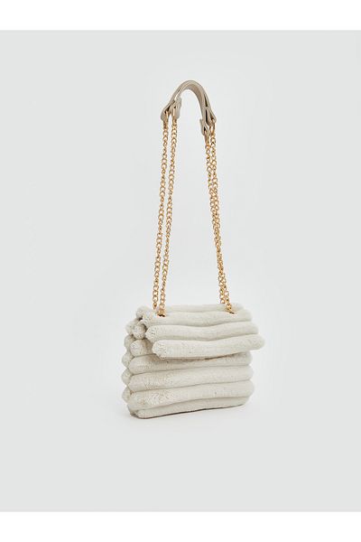 LC Waikiki Plush Women's Shoulder Bag with Chain Strap