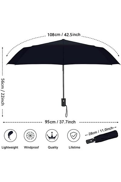 Other Foldable Travel Umbrella with Automatic Close Button, 8 Ribs for Sun Protection & Waterproof