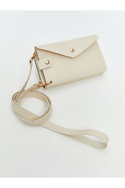 LC Waikiki Leather Look Women's Wallet with Neck Strap