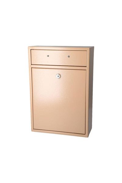Generic erorex Wall Mount Tamper-Proof Heavy Duty Steel Mail Box with Lock Tan 7419