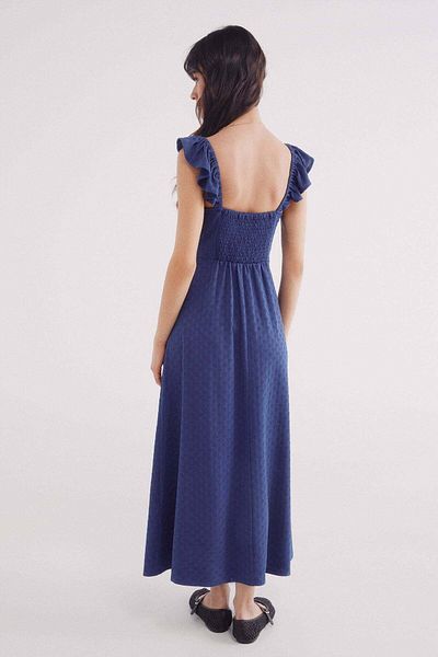 Springfield Swiss embroidered midi dress with straps