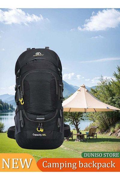 Generic 60L Hiking Backpack Large Camping Rucksack Lightweight Foldable Backpacks for Men Women Waterproof H