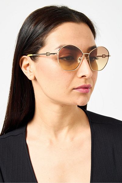 Guess Women GU790732F59 Geometric Sunglasses, Rose Gold