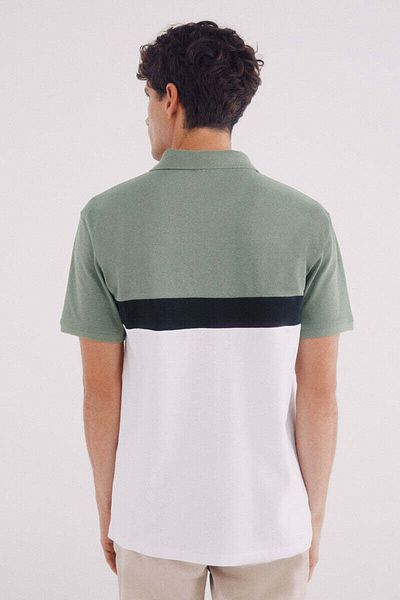 Springfield Slim fit color block piqué polo