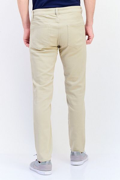 CELIO Men Slim Fit Solid Stretchable Jeans, Beige