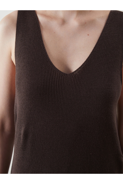 LC Waikiki Dámské úpletové šaty s výstřihem do V