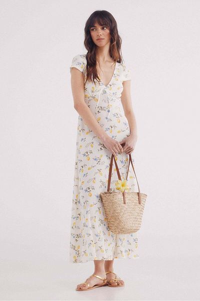 Springfield Lemon print midi dress